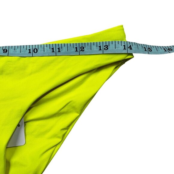 BECCA Swim Bottom Yellow Size‎ XS Hipster Shirred Neon NEW - Picture 3 of 7